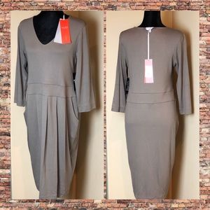 NWT Pure Collection Jersey Dress Khaki 12